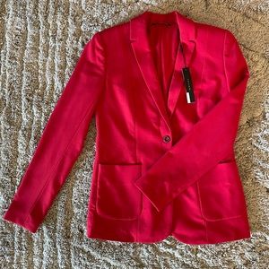 T Tahari Women's Riesling One Button Crepe Blazer